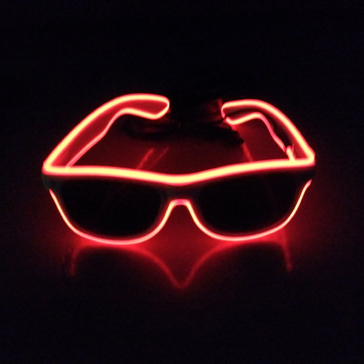 New products 2021 plastic multi color EL light up sunglasses for dancing party neon glasses