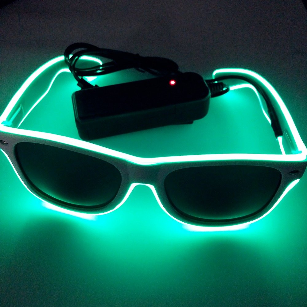 New products 2021 plastic multi color EL light up sunglasses for dancing party neon glasses