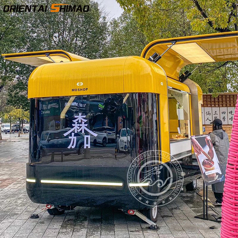Multifunctional Cater Ice Cream Snack Scenic Mobile Food Trucks Concession coffee shop bar Fabrication Trailer Food Cart