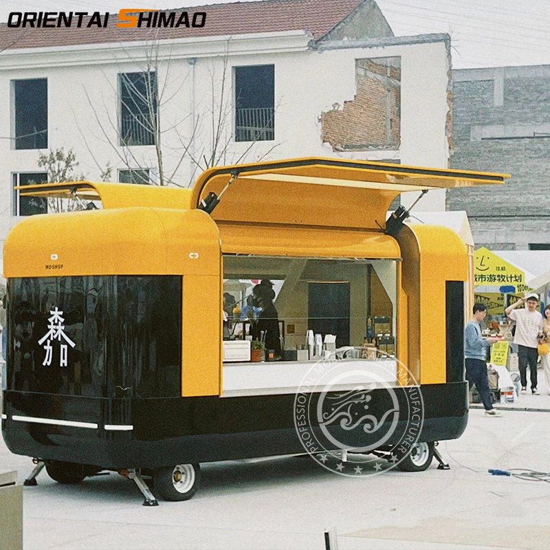 Multifunctional Cater Ice Cream Snack Scenic Mobile Food Trucks Concession coffee shop bar Fabrication Trailer Food Cart