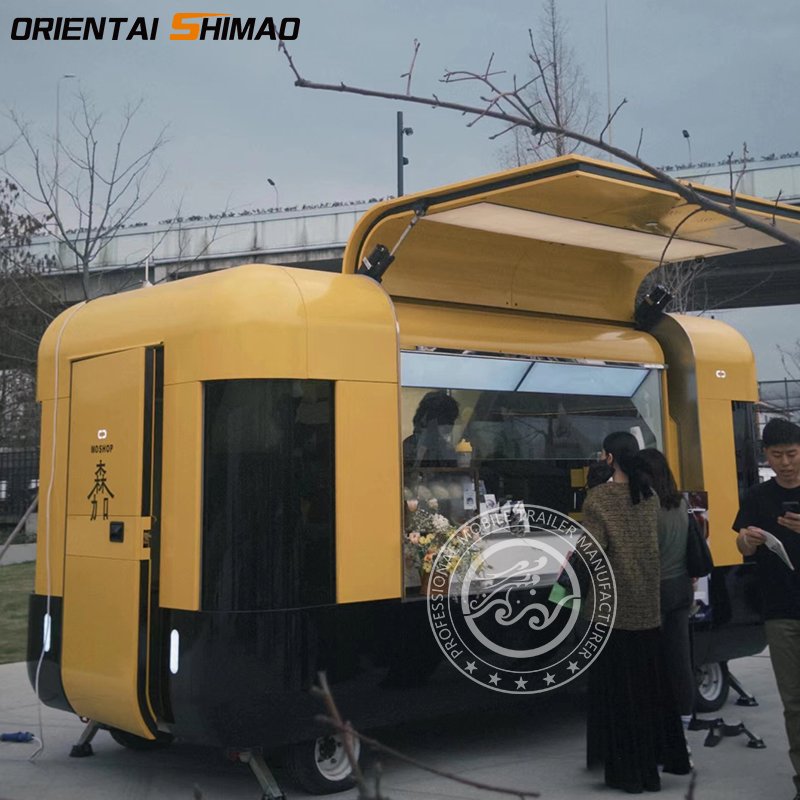 Multifunctional Cater Ice Cream Snack Scenic Mobile Food Trucks Concession coffee shop bar Fabrication Trailer Food Cart