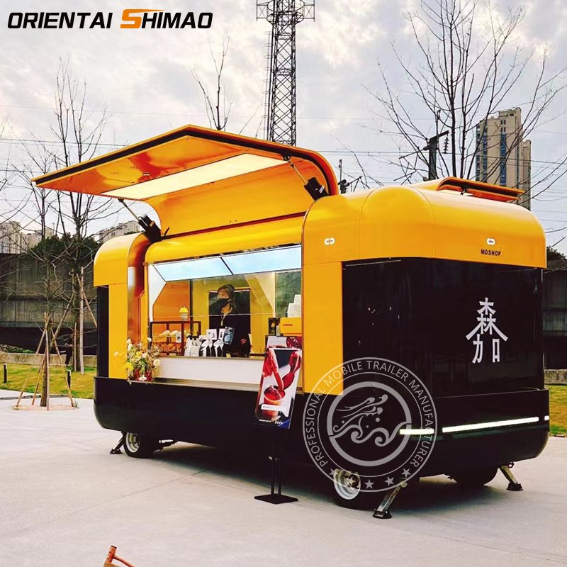 Multifunctional Cater Ice Cream Snack Scenic Mobile Food Trucks Concession coffee shop bar Fabrication Trailer Food Cart