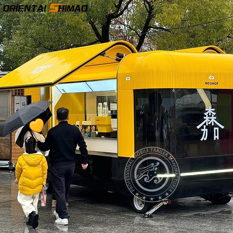 Multifunctional Cater Ice Cream Snack Scenic Mobile Food Trucks Concession coffee shop bar Fabrication Trailer Food Cart