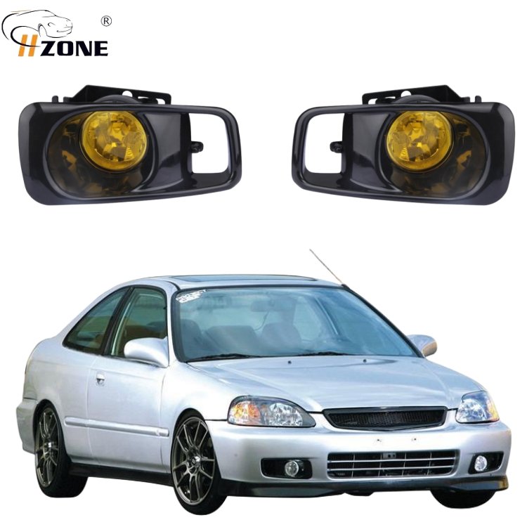 Car Front Bumper Fog Driving Lights Lamps Accessories Assembly For Honda Civic 1999 2000
