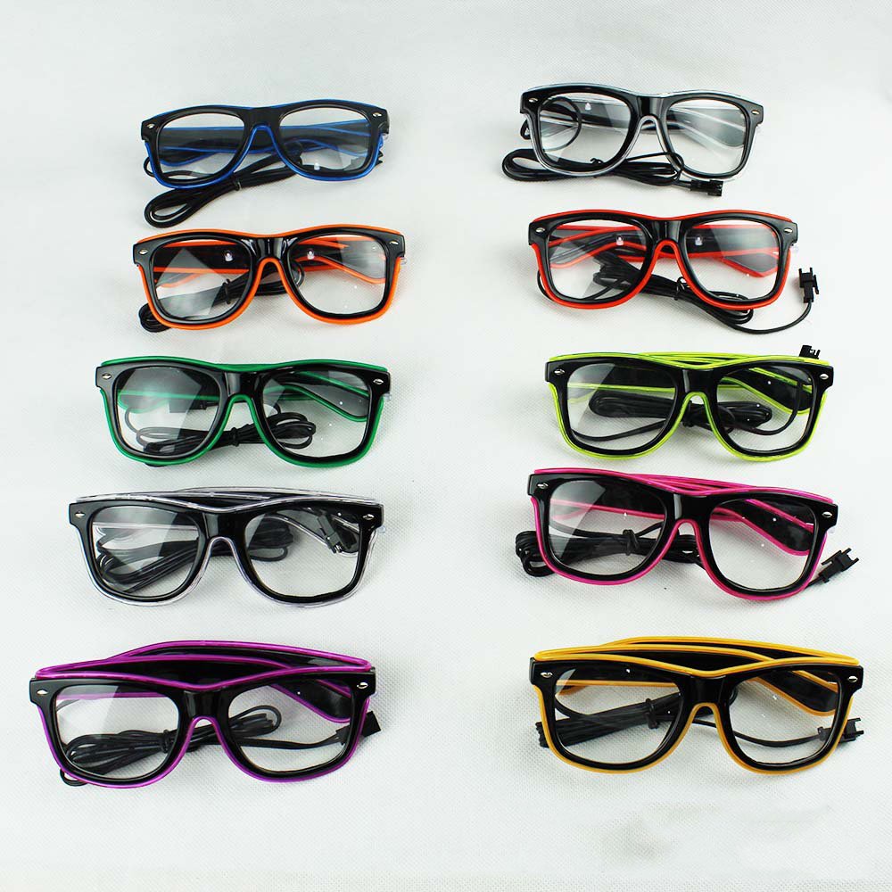 Hot Selling Flashing Led EL Glasses Light Up Sunglasses For Party Luminous Led Glasses party Decoration Supplies