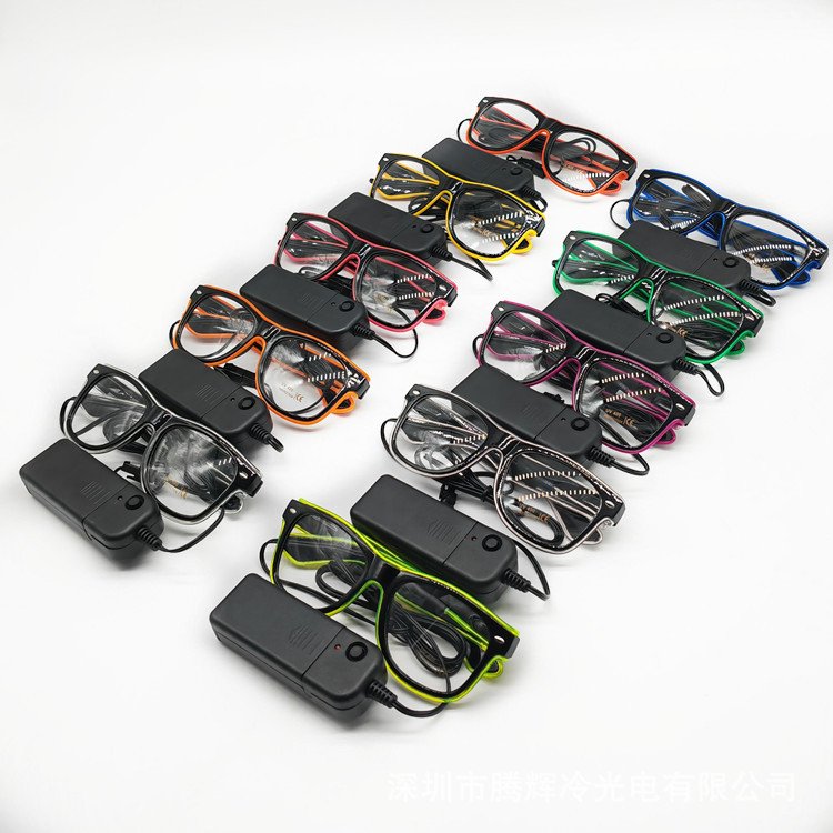 Hot Selling Flashing Led EL Glasses Light Up Sunglasses For Party Luminous Led Glasses party Decoration Supplies