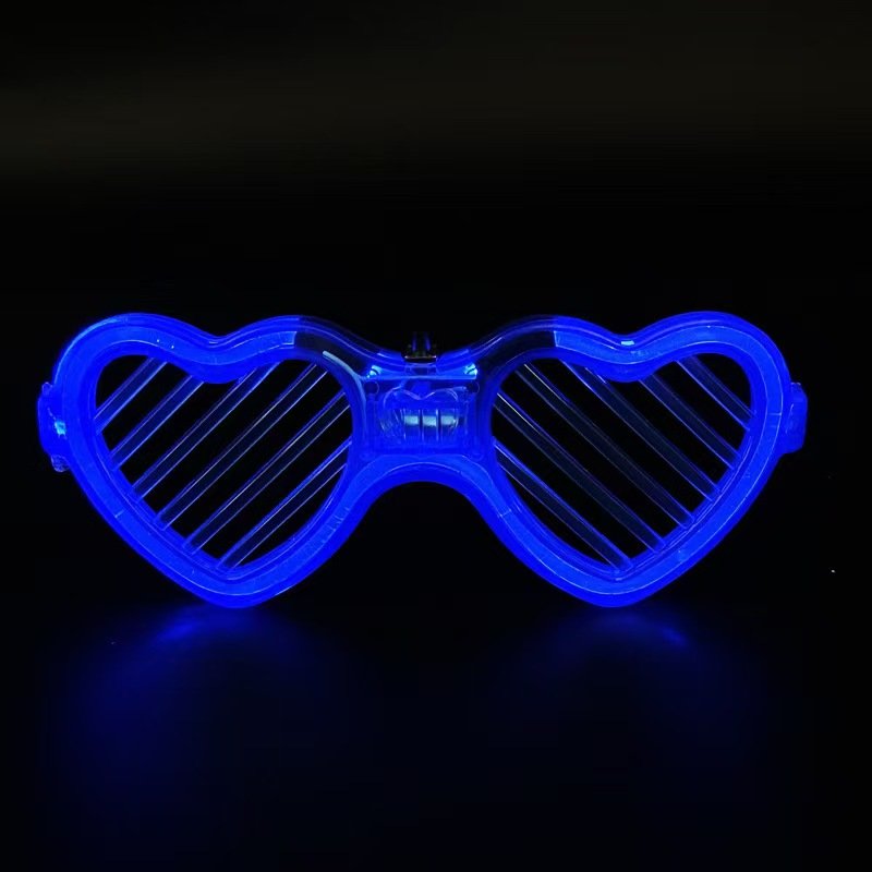 Luminous Flash Party Glasses Flash Changing Anime Cyberpunk Luminous Glasses For Party El Heart-Shaped Luminous Glasses