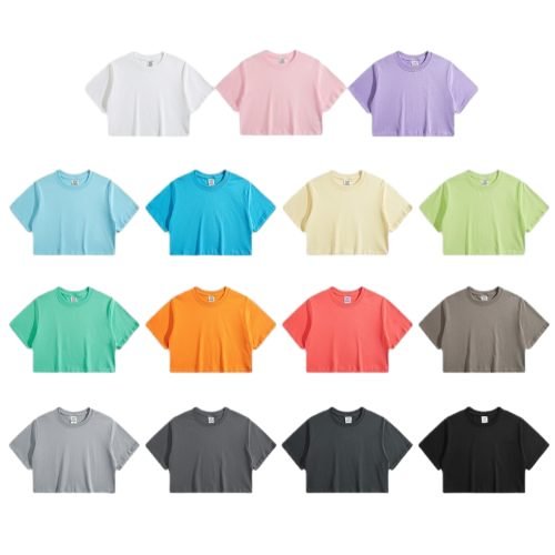 Y2k Print On Demand High Quality Crewneck Drop Shoulder Custom Print Tshirt 100% Cotton Women Plain T-Shirts