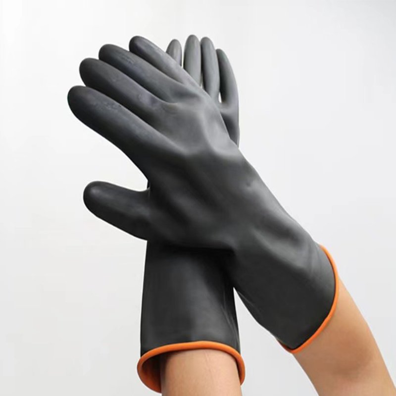 Jiali Factory Price Sun brand Industrial Glove Acid and Alkali Heavy Duty Safety Latex Industrial Gloves for Industries