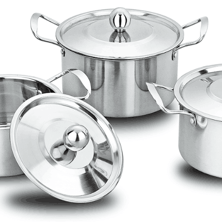 Factory price 6pcs 8pcs cooking set cooking pot stainless steel stock pot