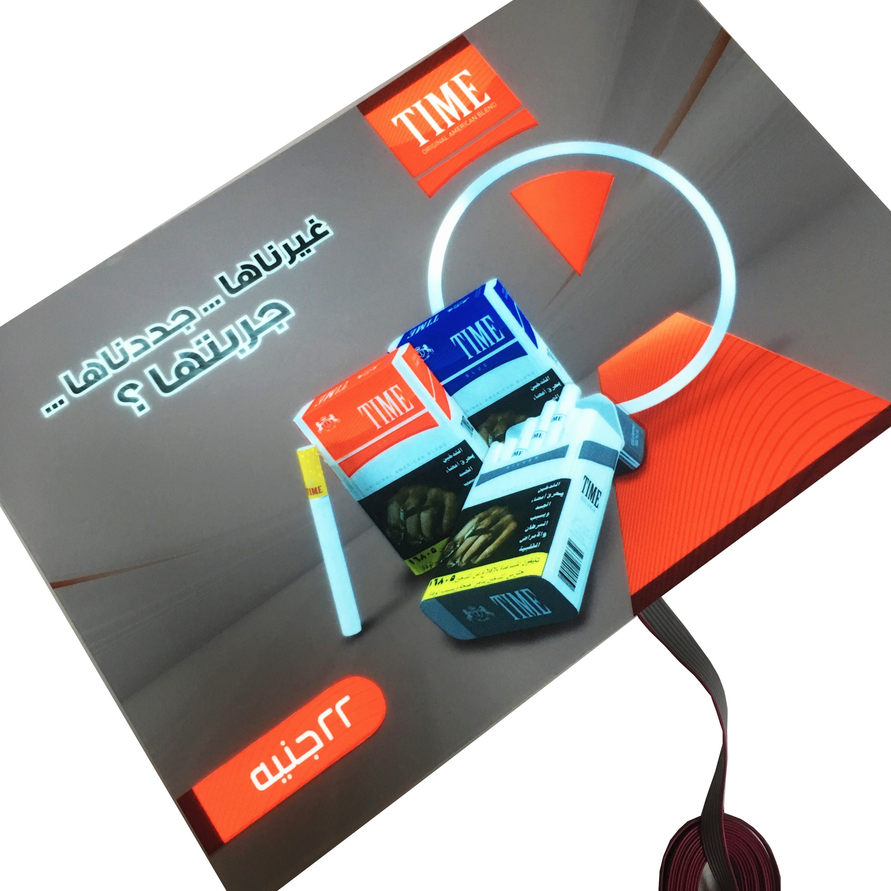 Animated EL panel for product promotion, POS signage with EL lighting, el advertisement sheet.