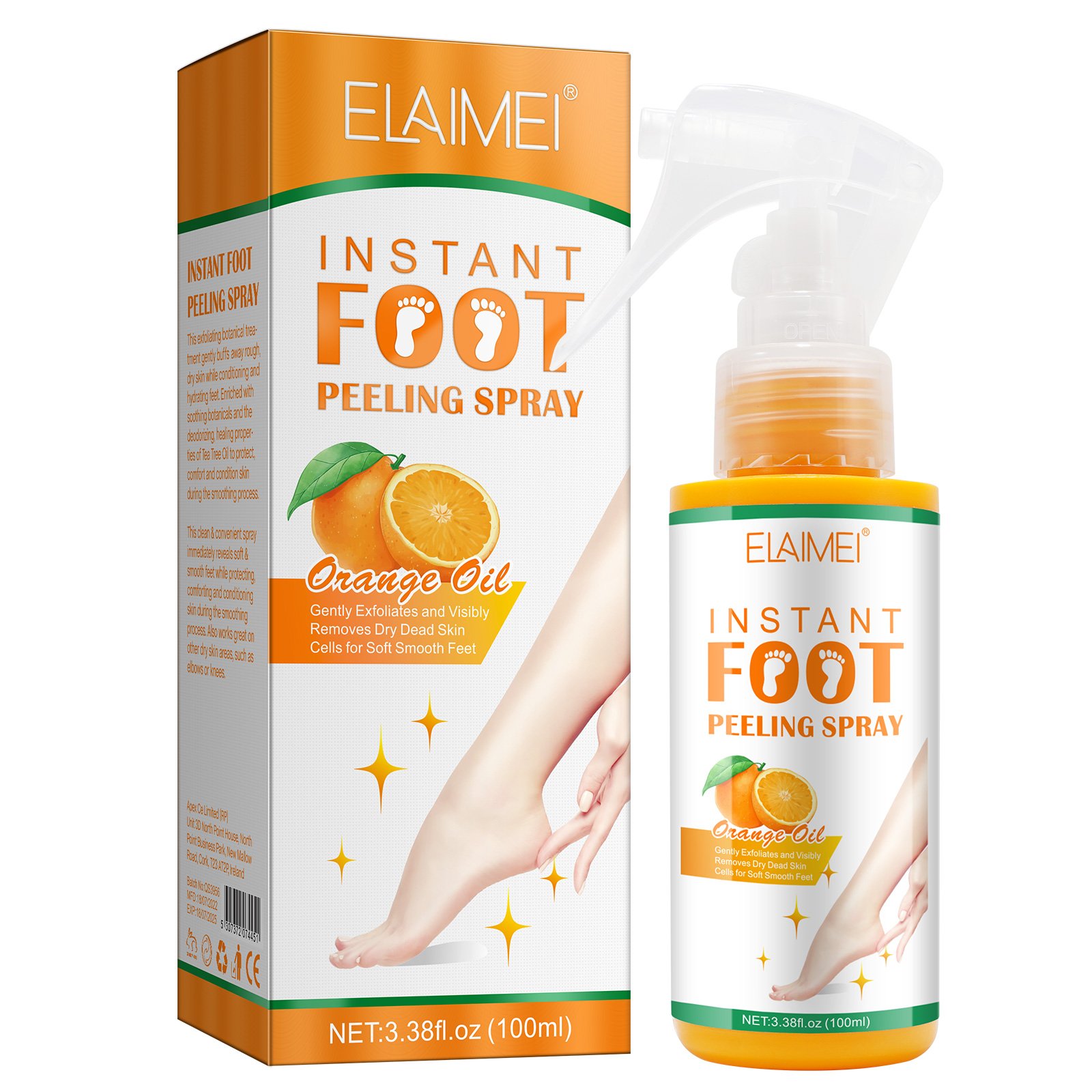ELAIMEI Instant Foot Skin Care Products Smooth Foot Peeling Spray Without Causing Irritation Or Discomfort