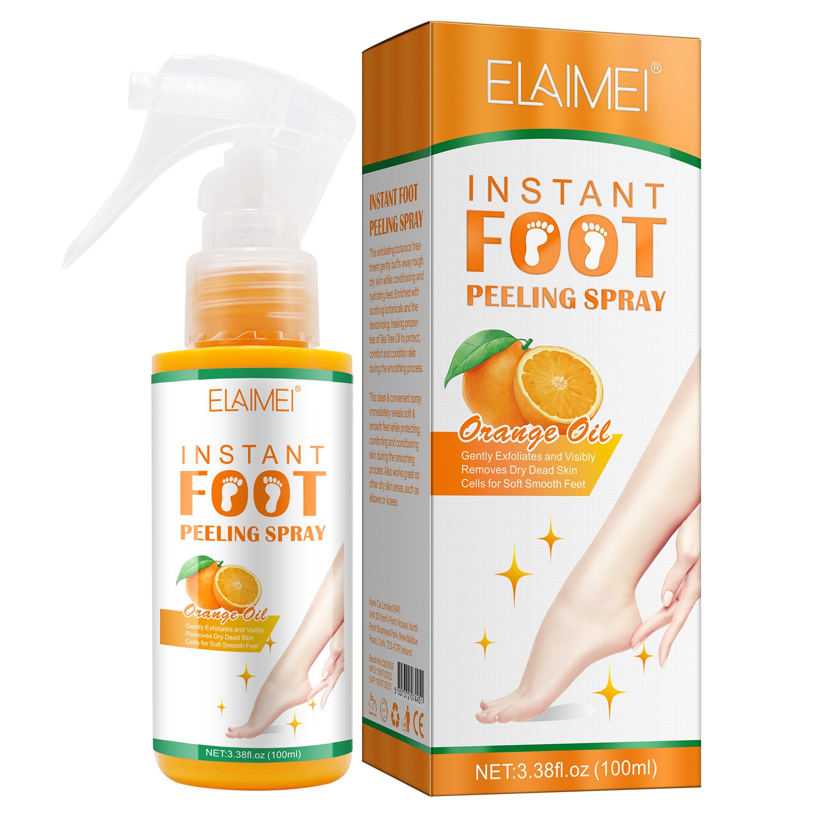 ELAIMEI Instant Foot Skin Care Products Smooth Foot Peeling Spray Without Causing Irritation Or Discomfort