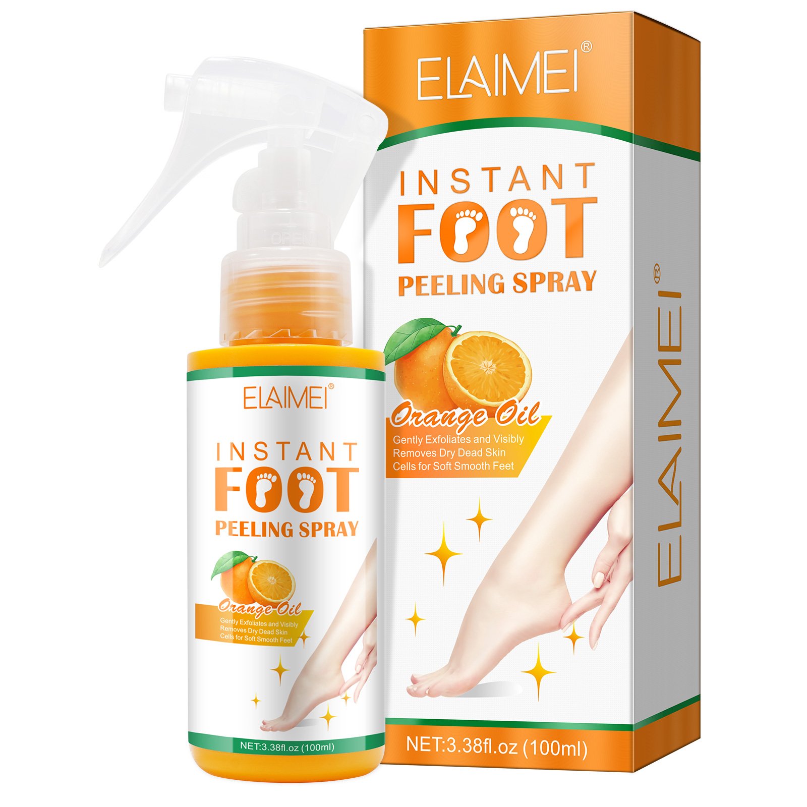 ELAIMEI Instant Foot Skin Care Products Smooth Foot Peeling Spray Without Causing Irritation Or Discomfort