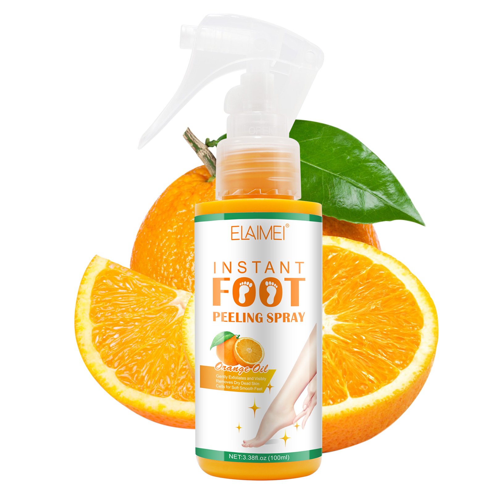 ELAIMEI Instant Foot Skin Care Products Smooth Foot Peeling Spray Without Causing Irritation Or Discomfort