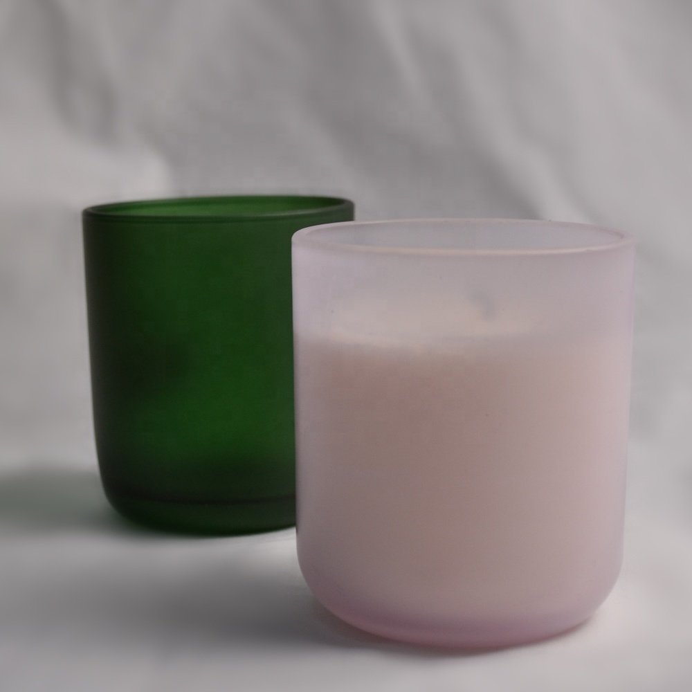 200ml 250ml 330ml 350ml 500ml High Quality Glass Candle Holder Candle Jar with Sealed Silver Metal Lid wood lid bamboo lid