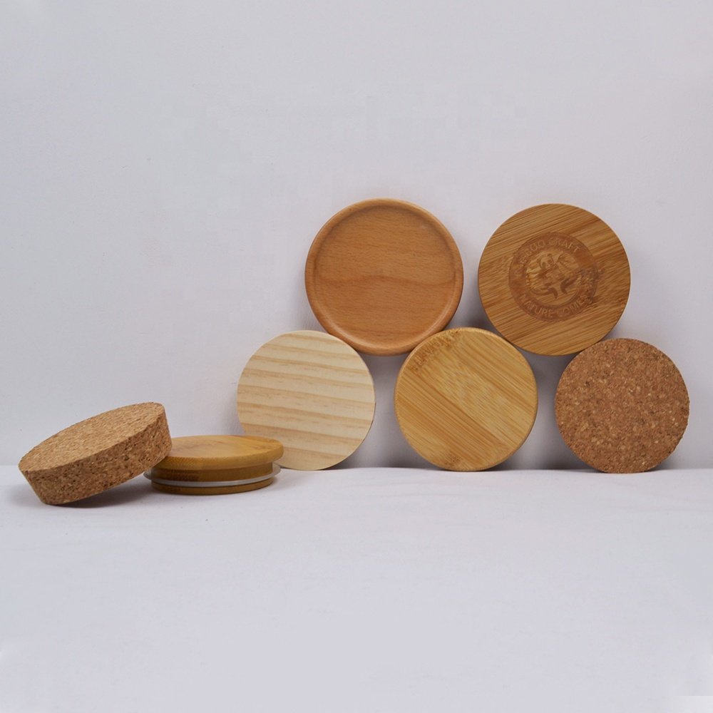 200ml 250ml 330ml 350ml 500ml High Quality Glass Candle Holder Candle Jar with Sealed Silver Metal Lid wood lid bamboo lid