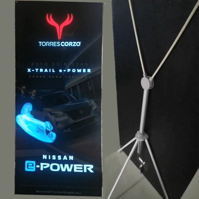 like paper electroluminescent X banner with animation effect illumination X stand factory offered