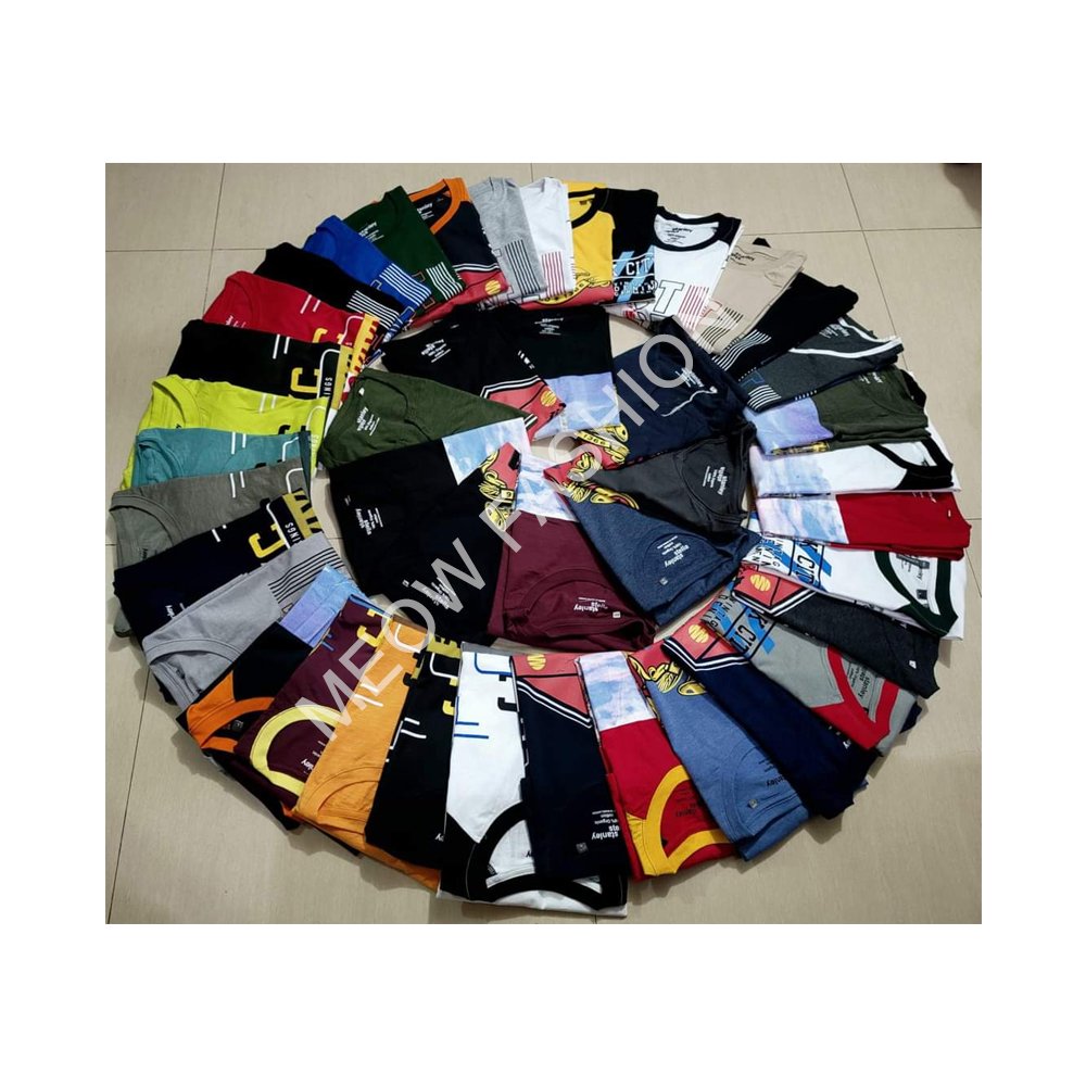 New Apparel Stock Lot Bangladesh Branded Product Factory Cancel T shirt Surplus clearance for Men's clothing in Cheap Rate
