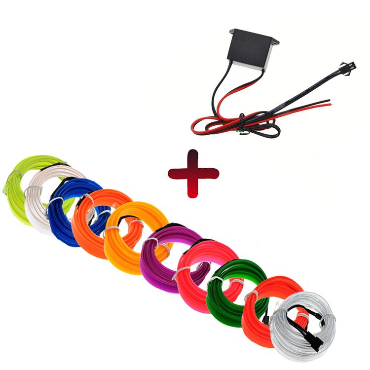 Portable battery box el driver inverter el wire/el panel cars decoration