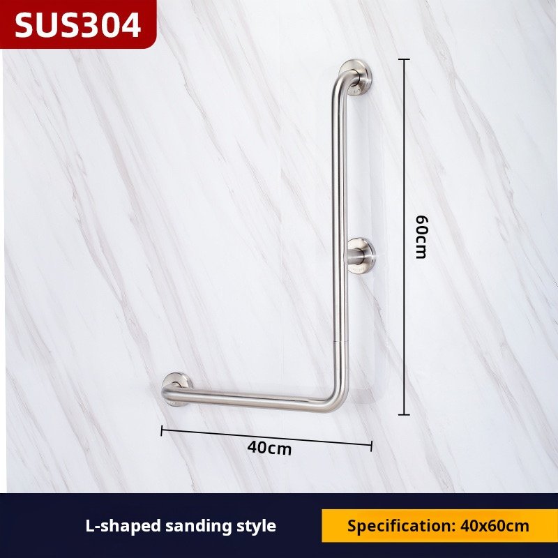 OEM Wholesale Hospital Stainless Steel Handrail L shape 304 Stainless Steel Grab Bar Bathroom Support Rails For Elderly Disable