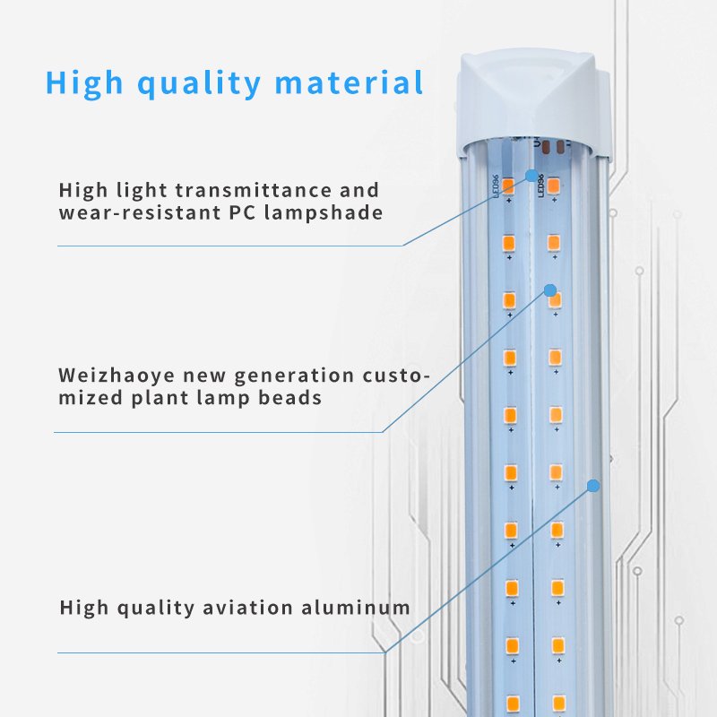 T8 8w 15w 18w 28w 34w full spectrum tube vertical farm Hydroponics clone plants LED grow light