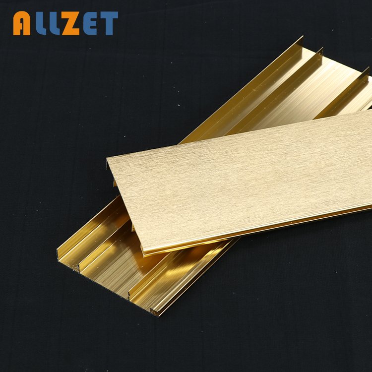 60 mm High quality home improvement wholesale aluminum connecting skirting board baseboard and molding