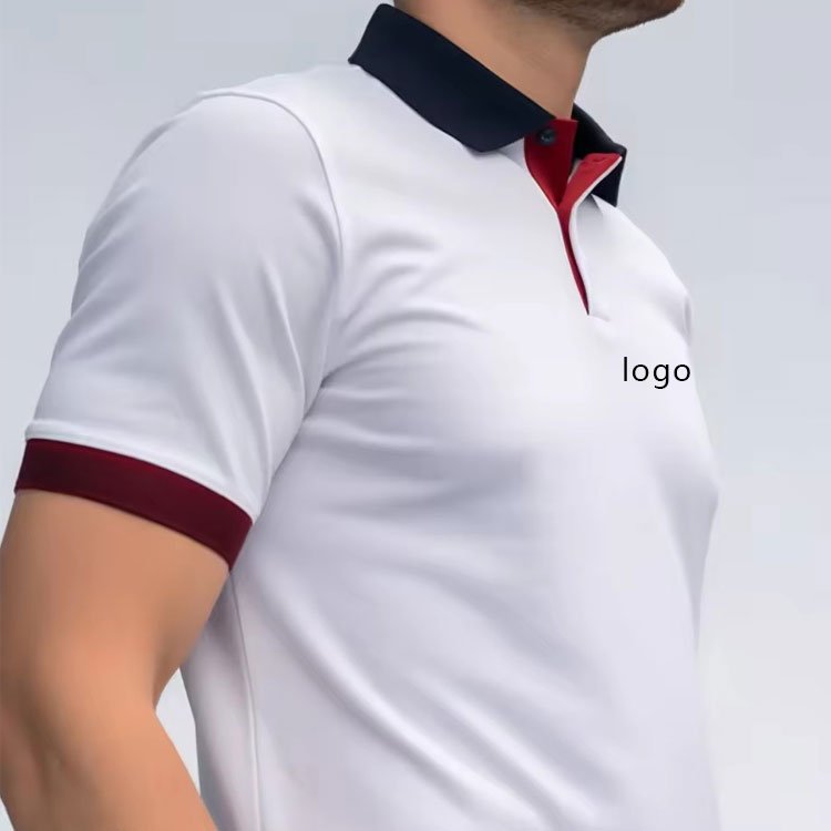 custom Summer men's short-sleeved T-shirt casual business fashion loose lapel embroidered POLO shirt breathable men's shirt