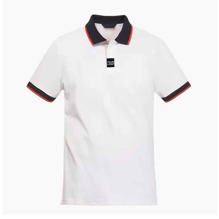 custom Summer men's short-sleeved T-shirt casual business fashion loose lapel embroidered POLO shirt breathable men's shirt