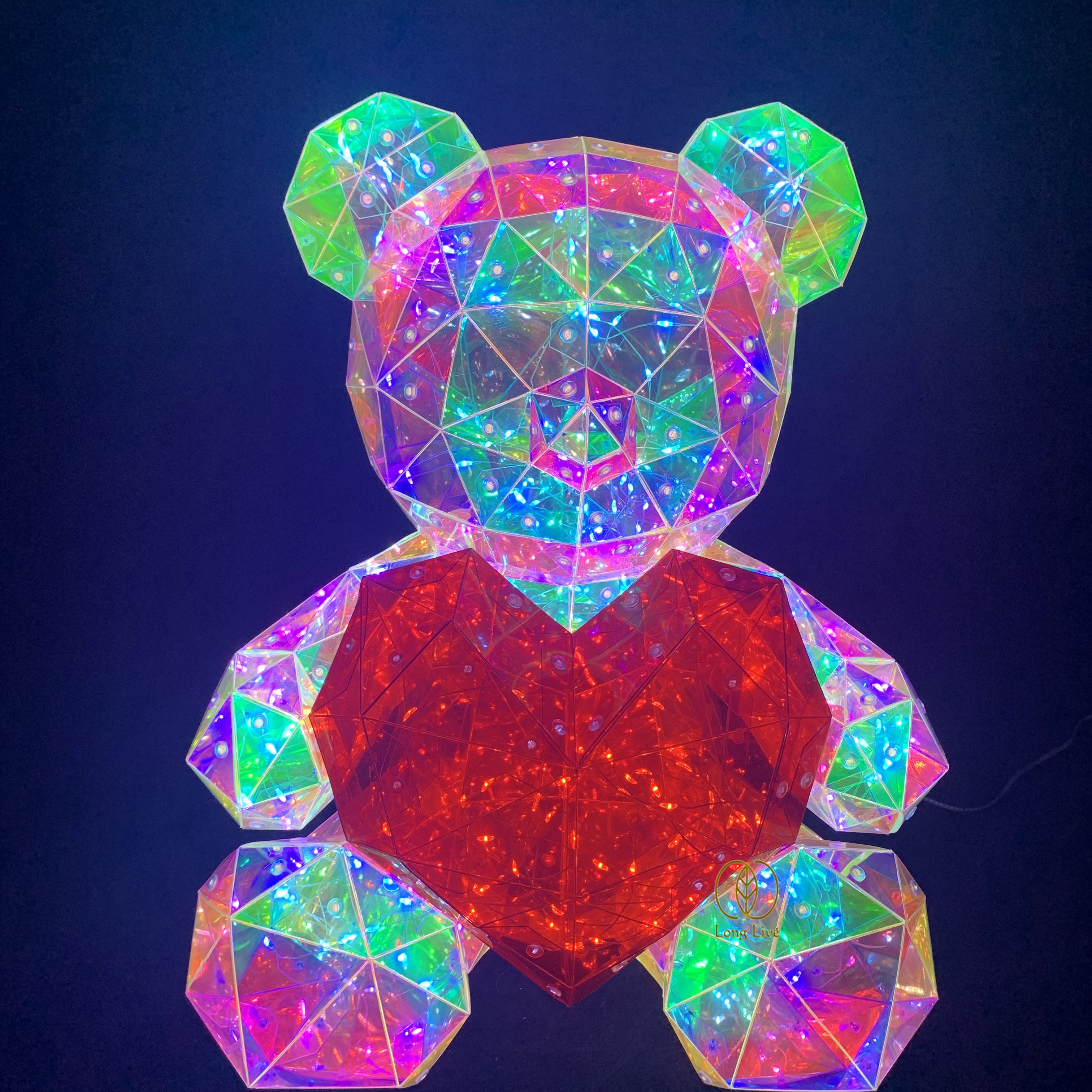 New Arrival Rosa Artifical Gigante Grande Golden Teddy Bear Rose Bare With Box Halloween