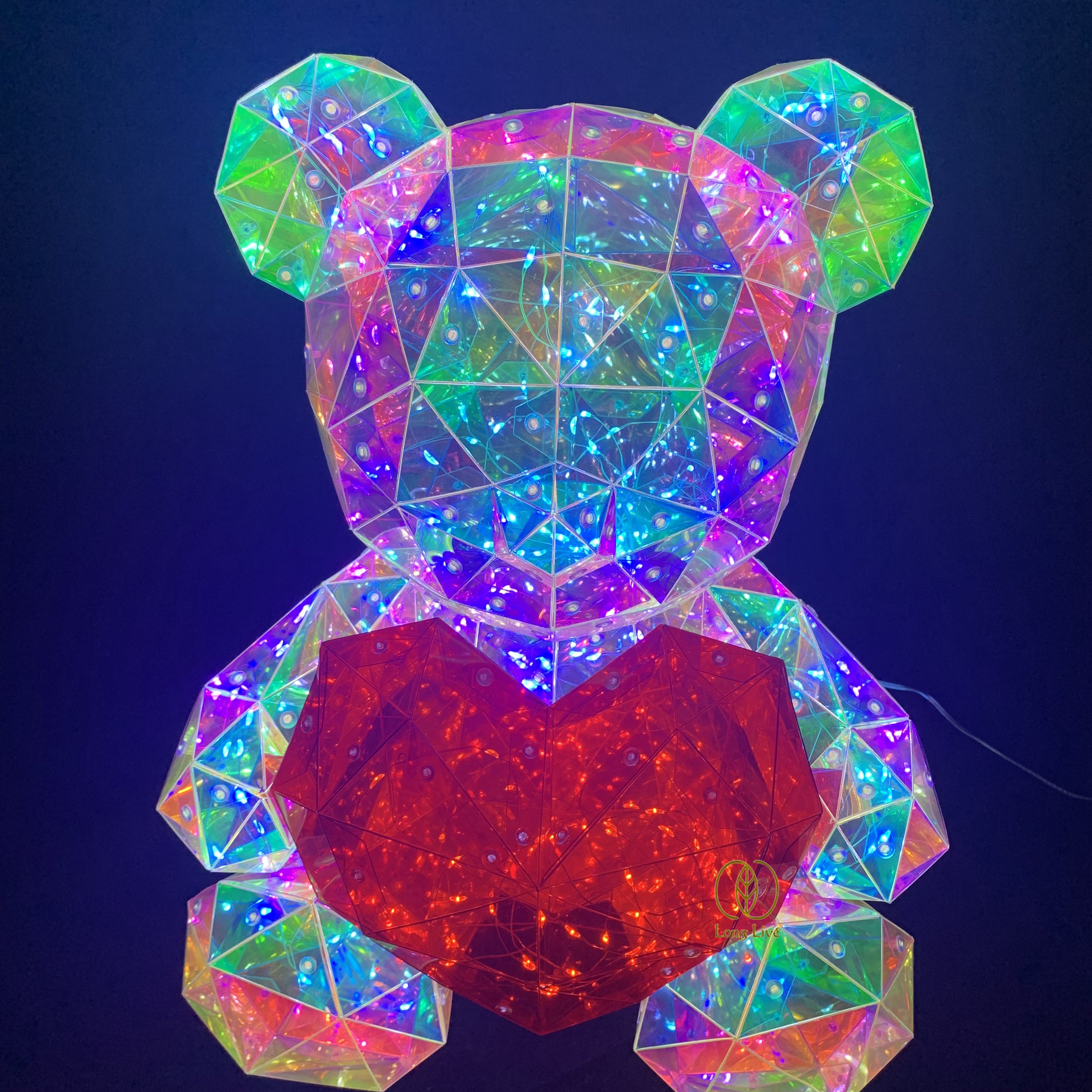 New Arrival Rosa Artifical Gigante Grande Golden Teddy Bear Rose Bare With Box Halloween