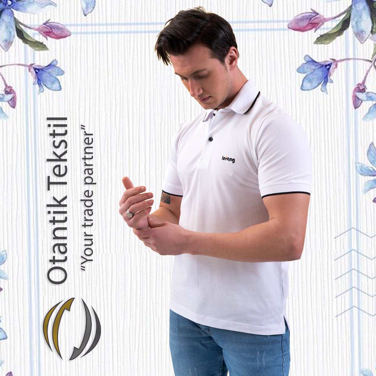 Men's golf custom polo shirt full print wholesale breathable quick-drying guarantee quality polo shirts made in turkiye