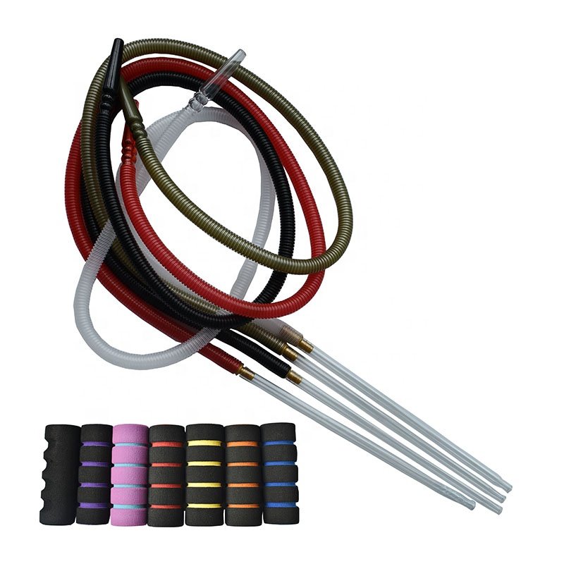 Cheap eco-friendly food grade portable healthy washable new plastic snake shisha pipe disposable hookah hose