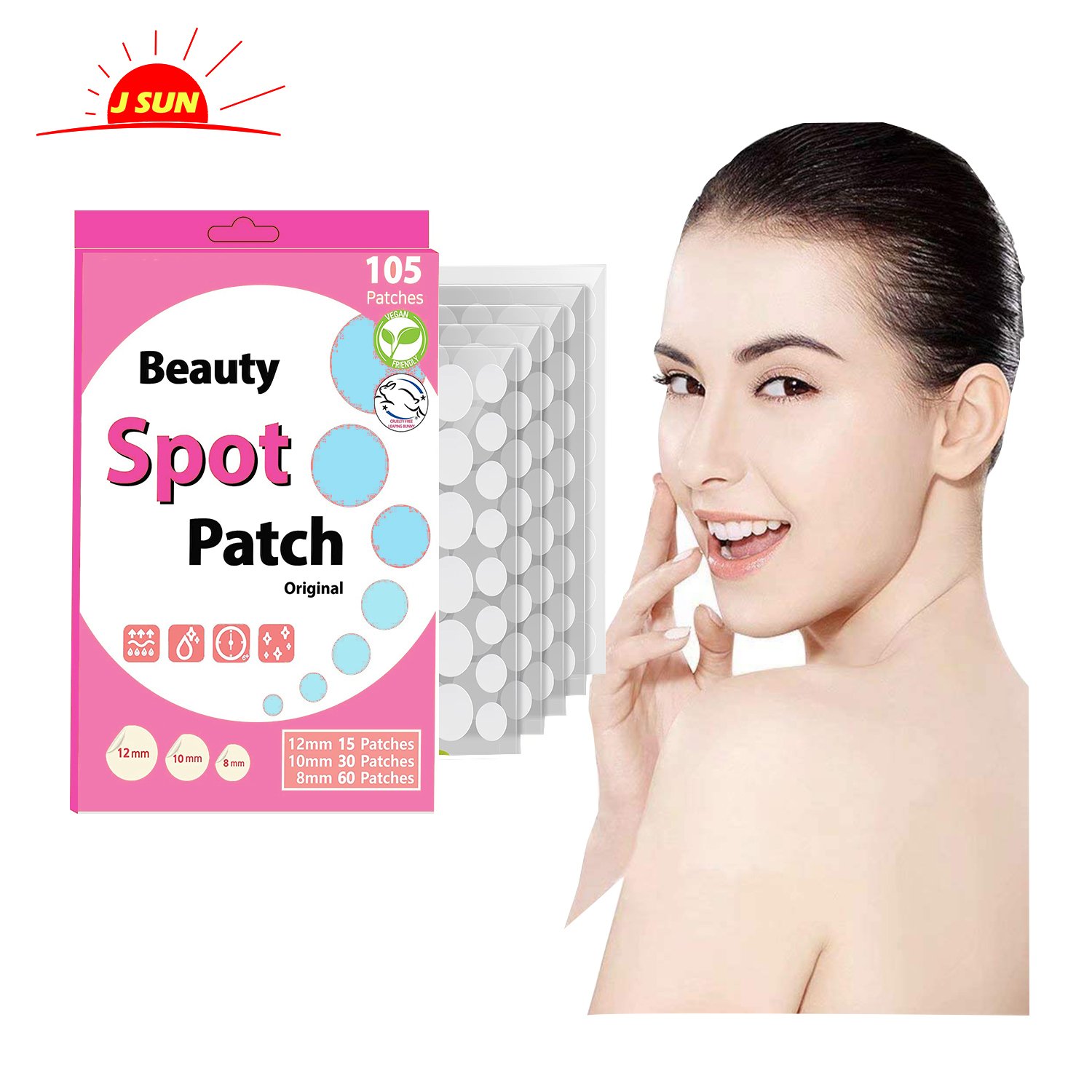 Hot selling beauty product Vegan&cruelty-free parche para el acne