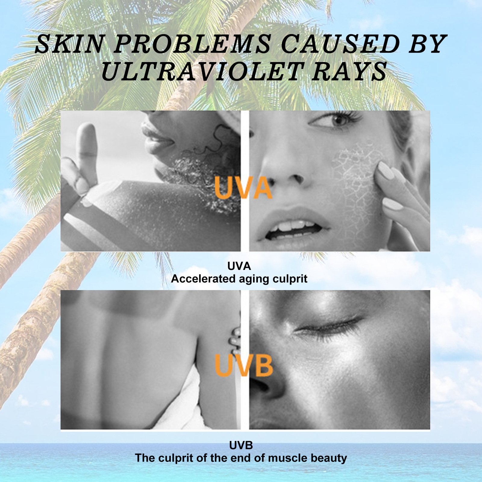 Eelhoe Hyaluronic Acid Watery Sunscreen Gel Summer Outdoor Anti Uv Refreshing Non Greasy Sunscreen For The Skin