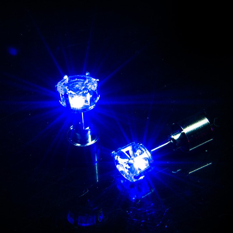 LED Luminous Studs Earrings EL Products for Party or Nightclub Dazzling Light Effect