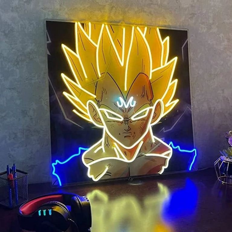 Customized Anime Characters model neon sign UV printing led neon light and laser engraved acrylic neon sign for wall decor