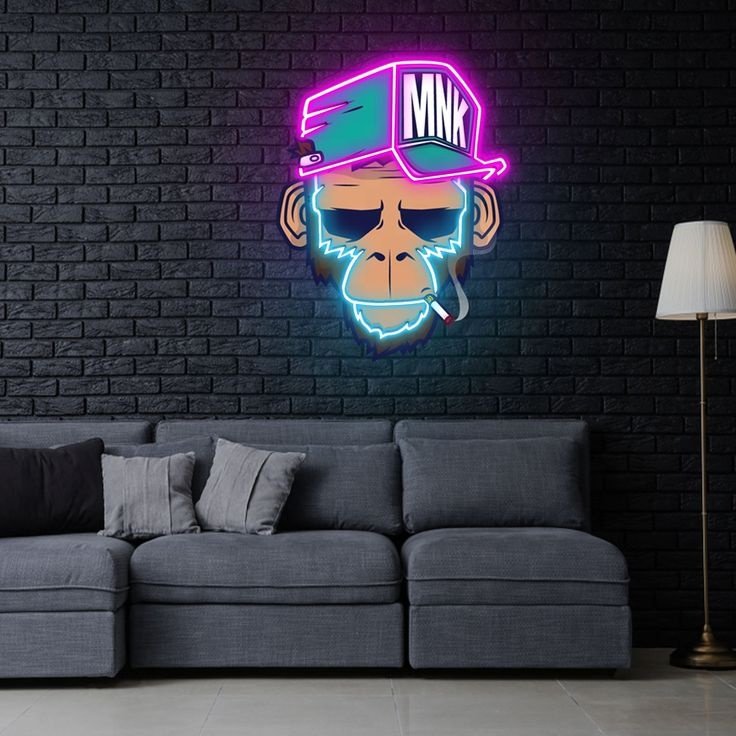 Customized Anime Characters model neon sign UV printing led neon light and laser engraved acrylic neon sign for wall decor