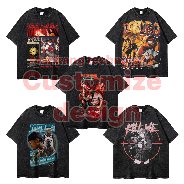 ManKang luxury customizable hip hop t-shirt DTG printing graphic tees men dropshipping products graphic t shirts
