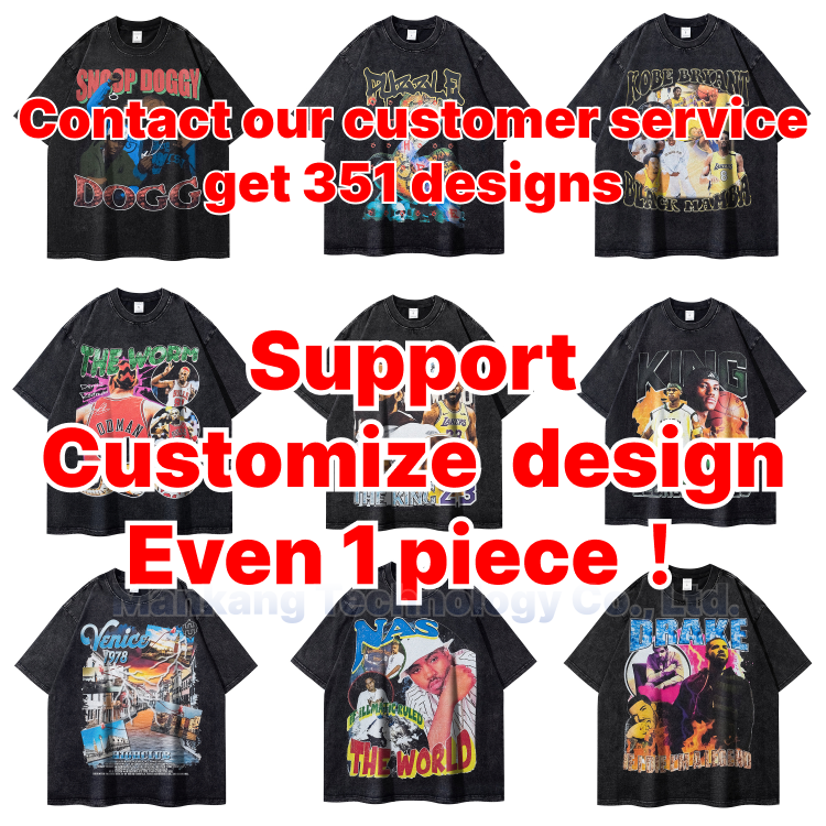 ManKang luxury customizable hip hop t-shirt DTG printing graphic tees men dropshipping products graphic t shirts