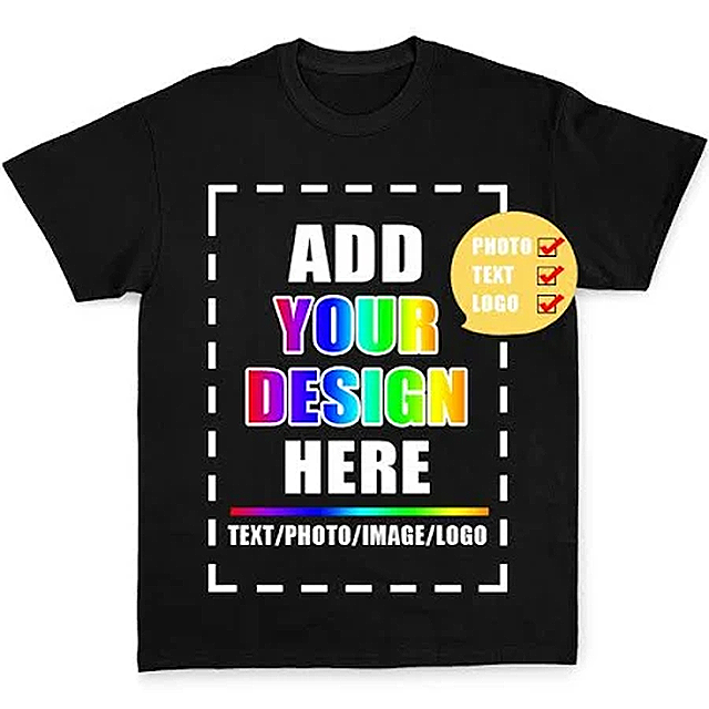 Personalized Printed Unisex Custom T Shirt Advertising Product Promotional Items