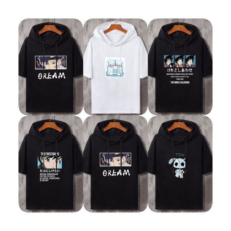 Men's Short-sleeved Stock T-shirt Summer 2024 New Brand Trend Ice Silk Half-sleeved Cotton T-shirt Top Clothes Men's Clothing No