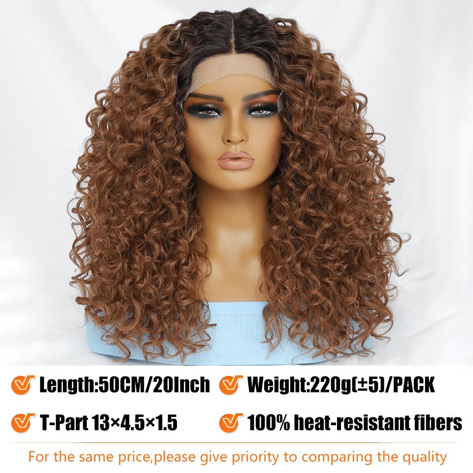 Wholesale Curly Butta Lace Wigs Synthetic Unit 5 Fiber Fringe Wigs Japanese Synthetic Bouncy Sensationn el Synthetic Wig