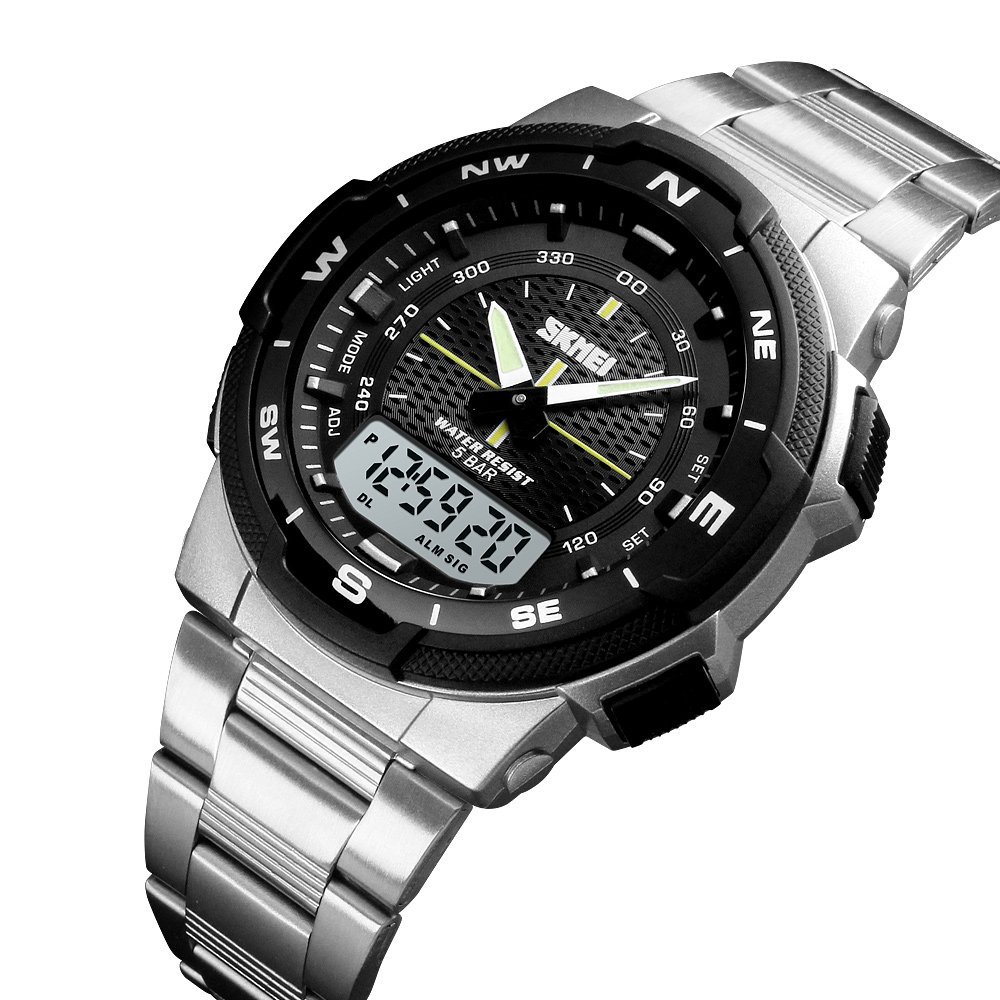 skmei top 10 hot selling clock quartz men sport dual time wristwatch #1370