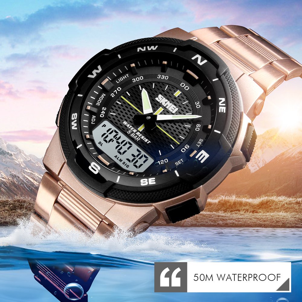 skmei top 10 hot selling clock quartz men sport dual time wristwatch #1370