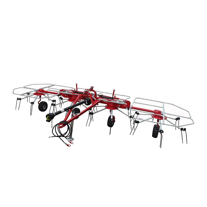 Farm Machines High Efficiency Tractor Mounted PTO Driven Straw Hay Wheel Rake