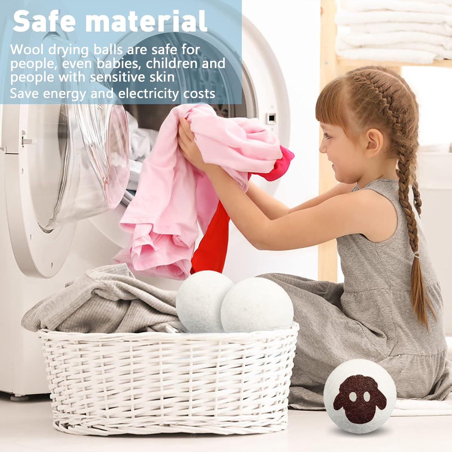 Best Selling Products 2023 New Trending in USA private label Organic Wool Dryer Balls for Laundry Washing Machine
