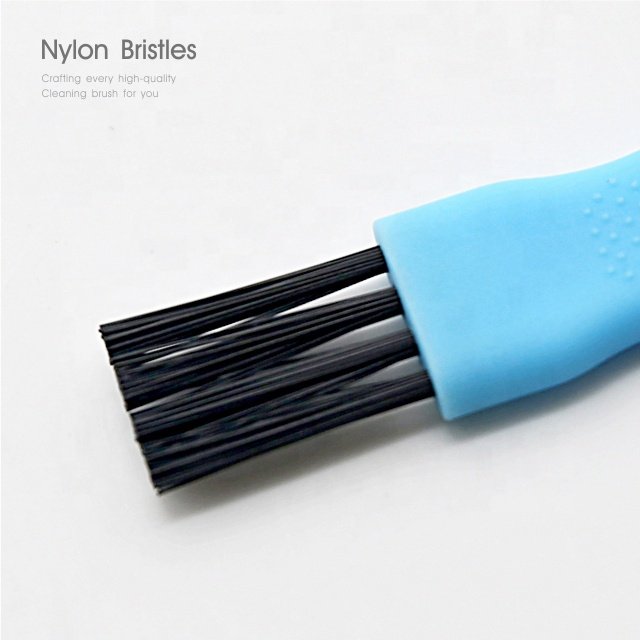 Kitchen tools smart Ended Scraper Garlic Press Cleaning 2-in-1 Small PBT Bristles Brush Trending Products Life Hack for Home