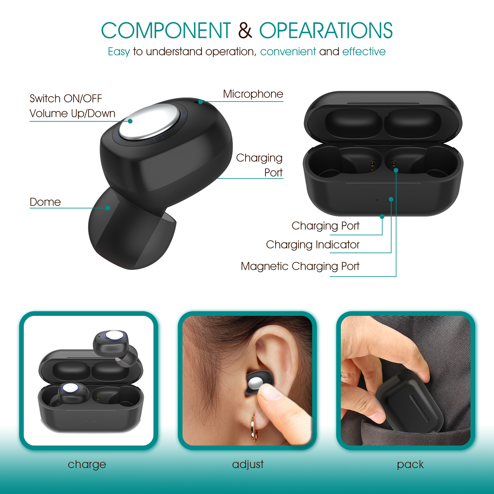 New Product Digital Hearing Aid for Deafness El viejo Invisible ITE Hearing Amplifier
