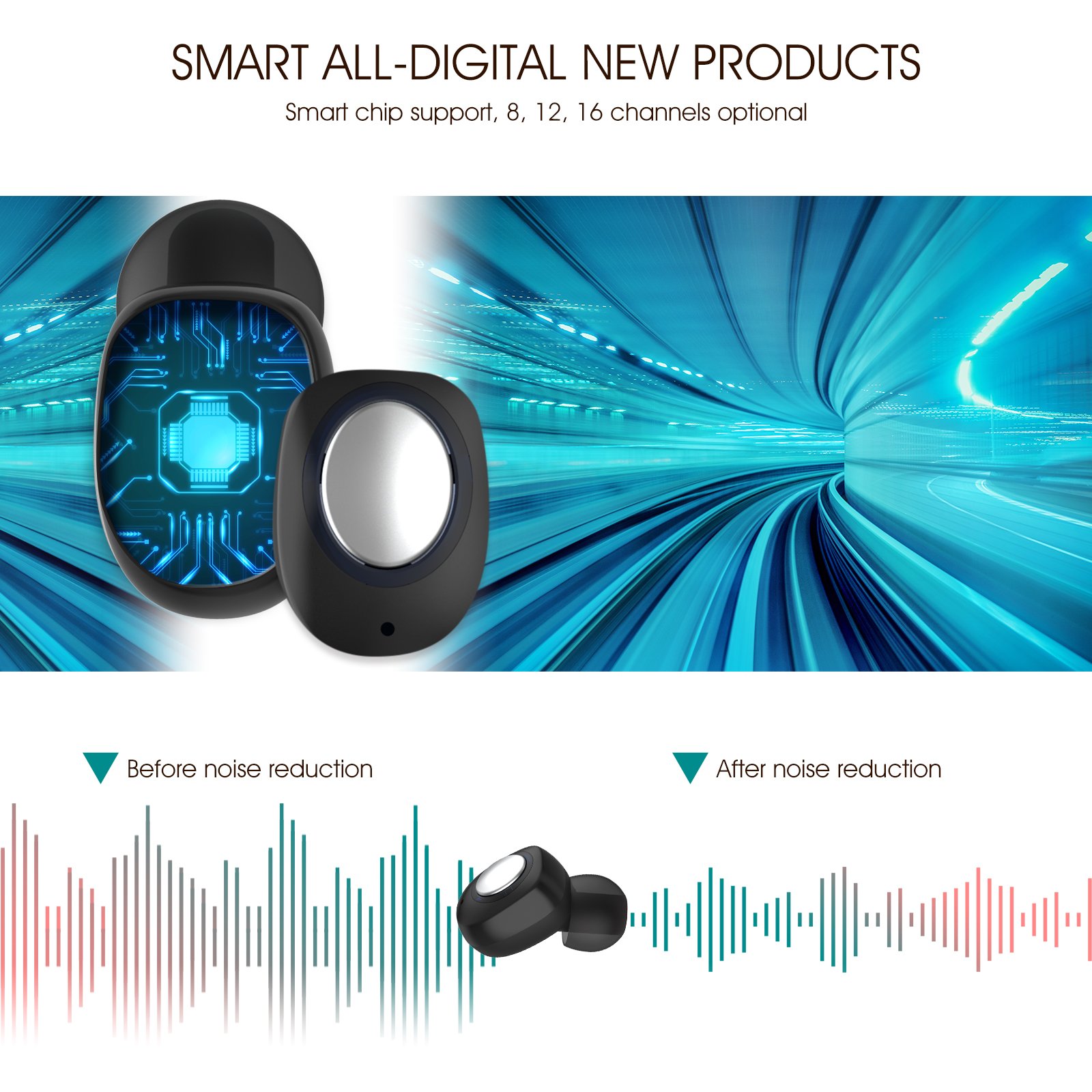 New Product Digital Hearing Aid for Deafness El viejo Invisible ITE Hearing Amplifier